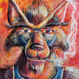 smoking wolf