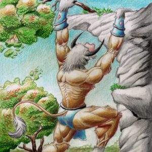 climbing minotaur